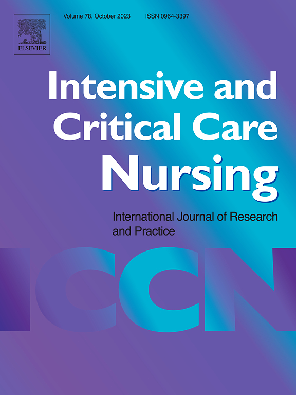 Go to journal home page - Intensive and Critical Care Nursing